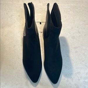 Journee Collection Black Ankle Booties Sleek Suede Design